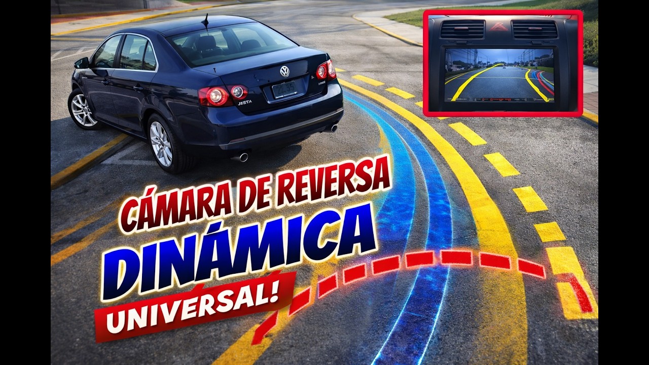 Como instalar camara de reversa dinamica universal