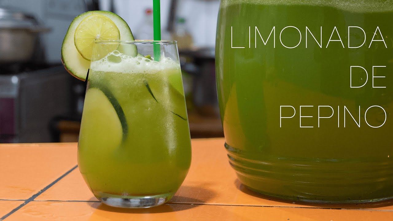 ✔️Riquísimo y refrescante limonada de pepino 🥒🍋- refresco de limón con pepino #cocina #recetas