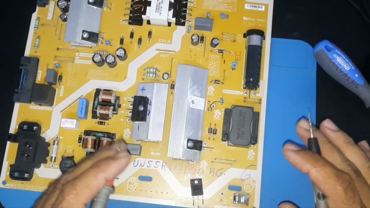 Tv Samsung Modelo: un55ru7100ag.(reparo da placa fonte).