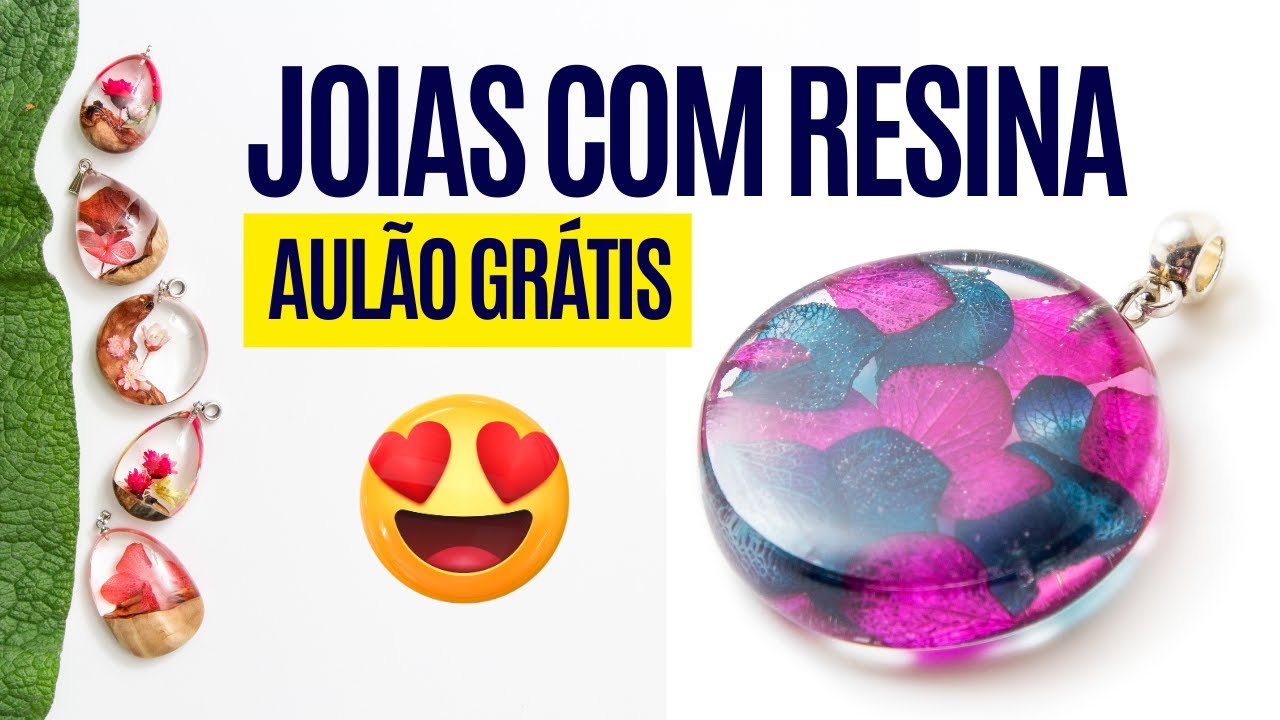 Joias com resina Aula Grátis - Como Fazer Joias com Resina