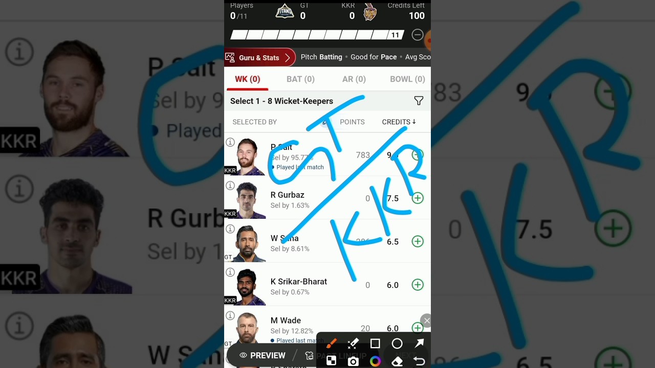 GT vs KKR Dream11 Team | GT vs KKR Grand League Team | GT vs KKR Dream11 Prediction | IPL 2024