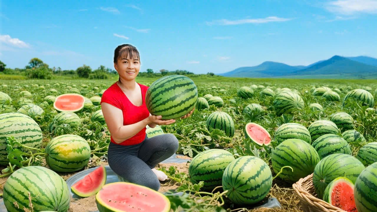Rewind Timelapse: Harvest 300+ Watermelons, Go to Market with Phương | Phương Farm TV
