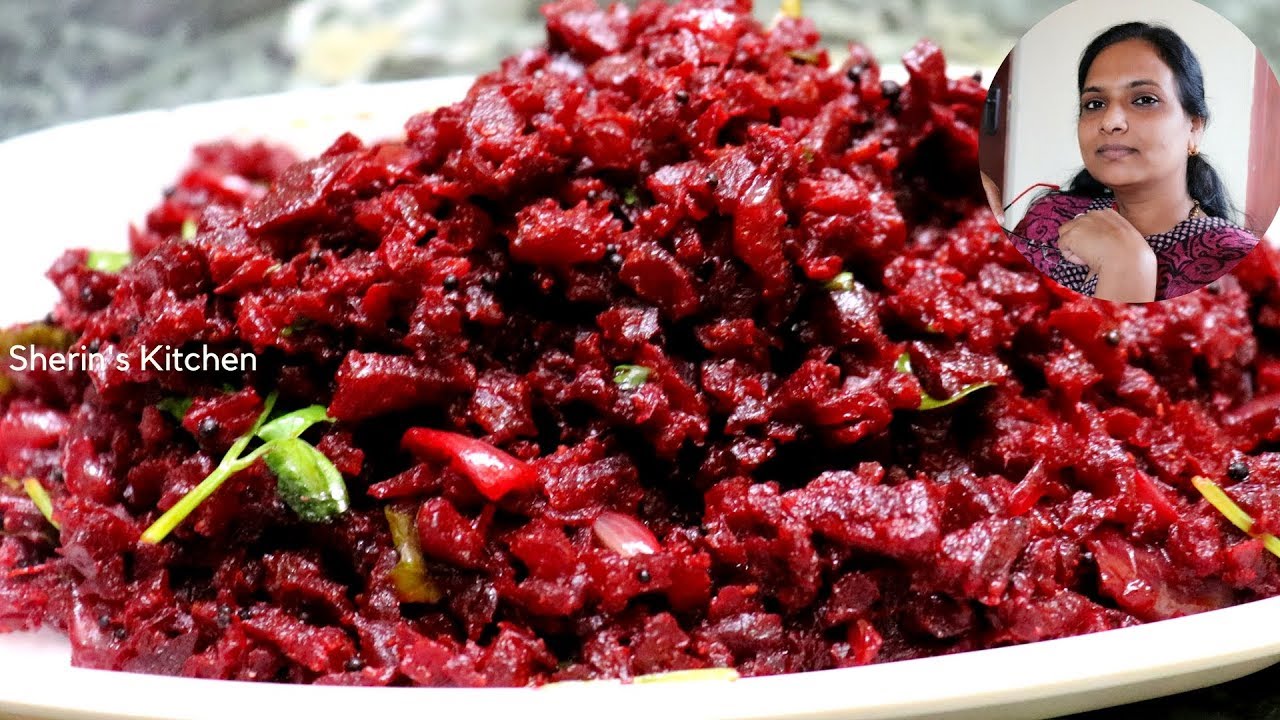 பீட்ரூட் பொரியல் செய்வது எப்படி | How To Make Beetroot Poriyal | Sherin's Kitchen Recipes