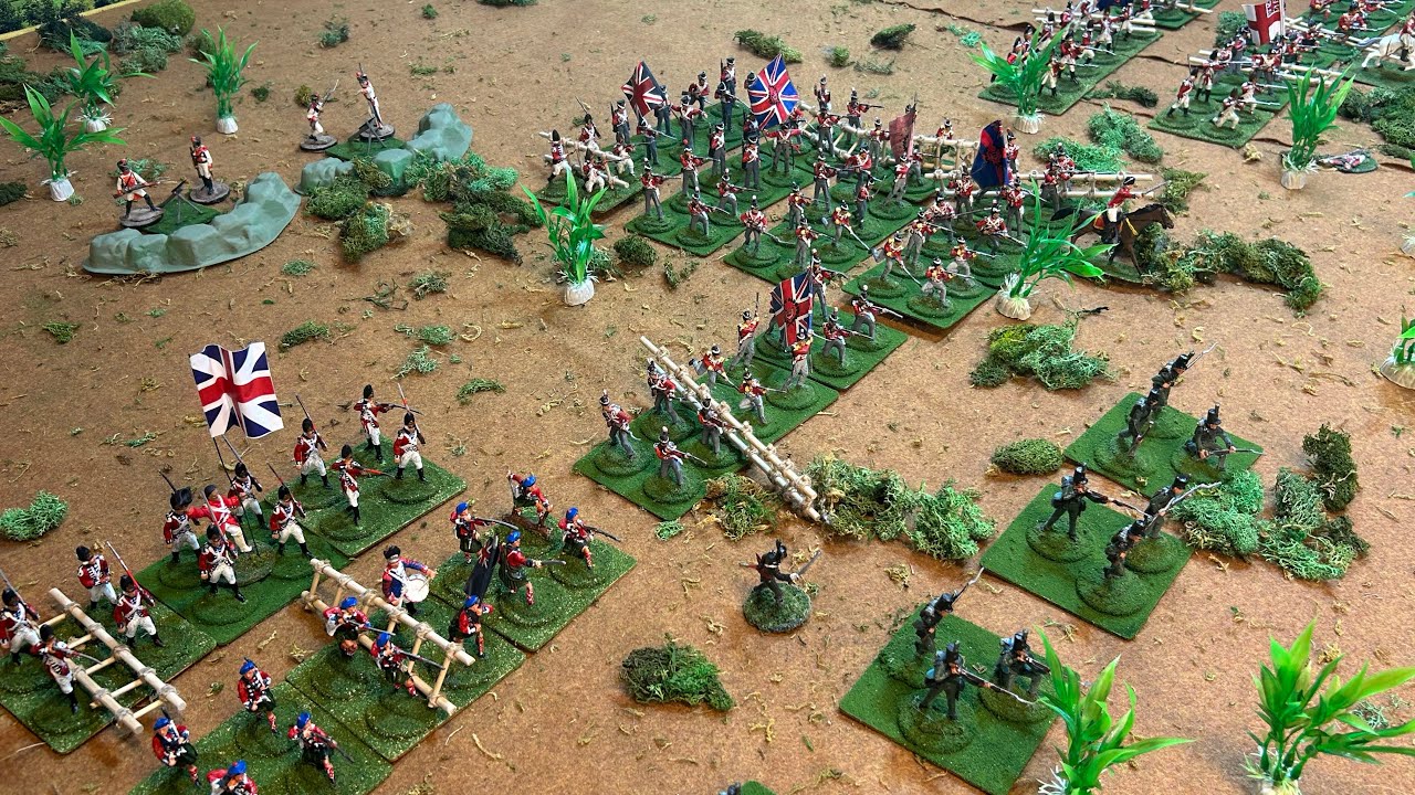 War of 1812 the Battle of New Orleans miniature war game TURN ONE in 54mm