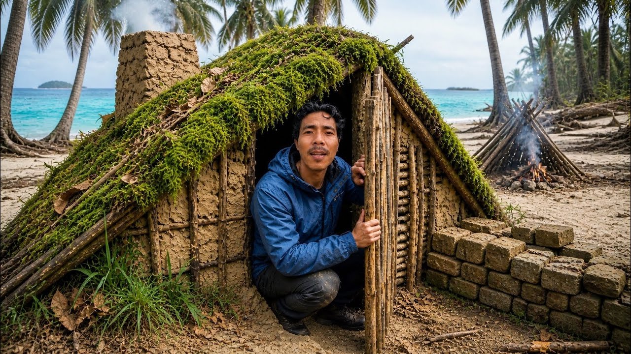 SOLO SURVIVAL 20 PULAU (4/20) | Bertahan Hidup di Pulau Tanpa Makan & Minum | Bikin Shelter