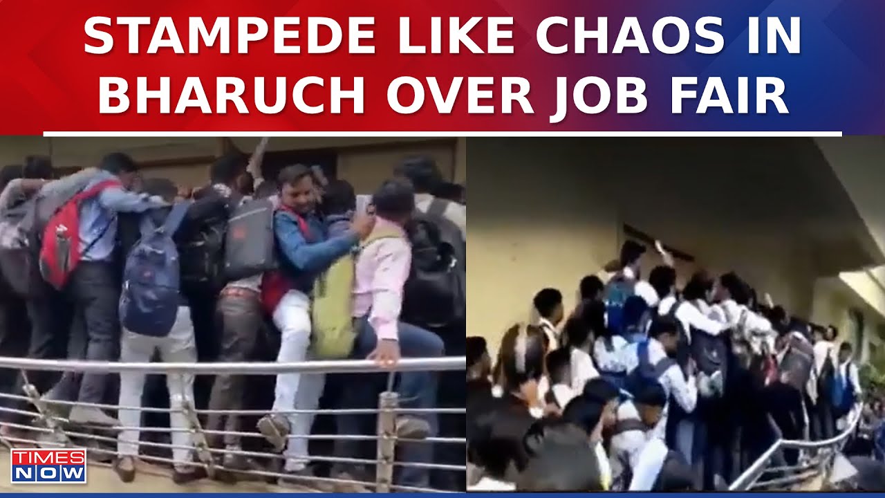 Stampede Like Chaos In Bharuch Over Job Fair, Congress Shifts Blames To BJP Govt | Latest News