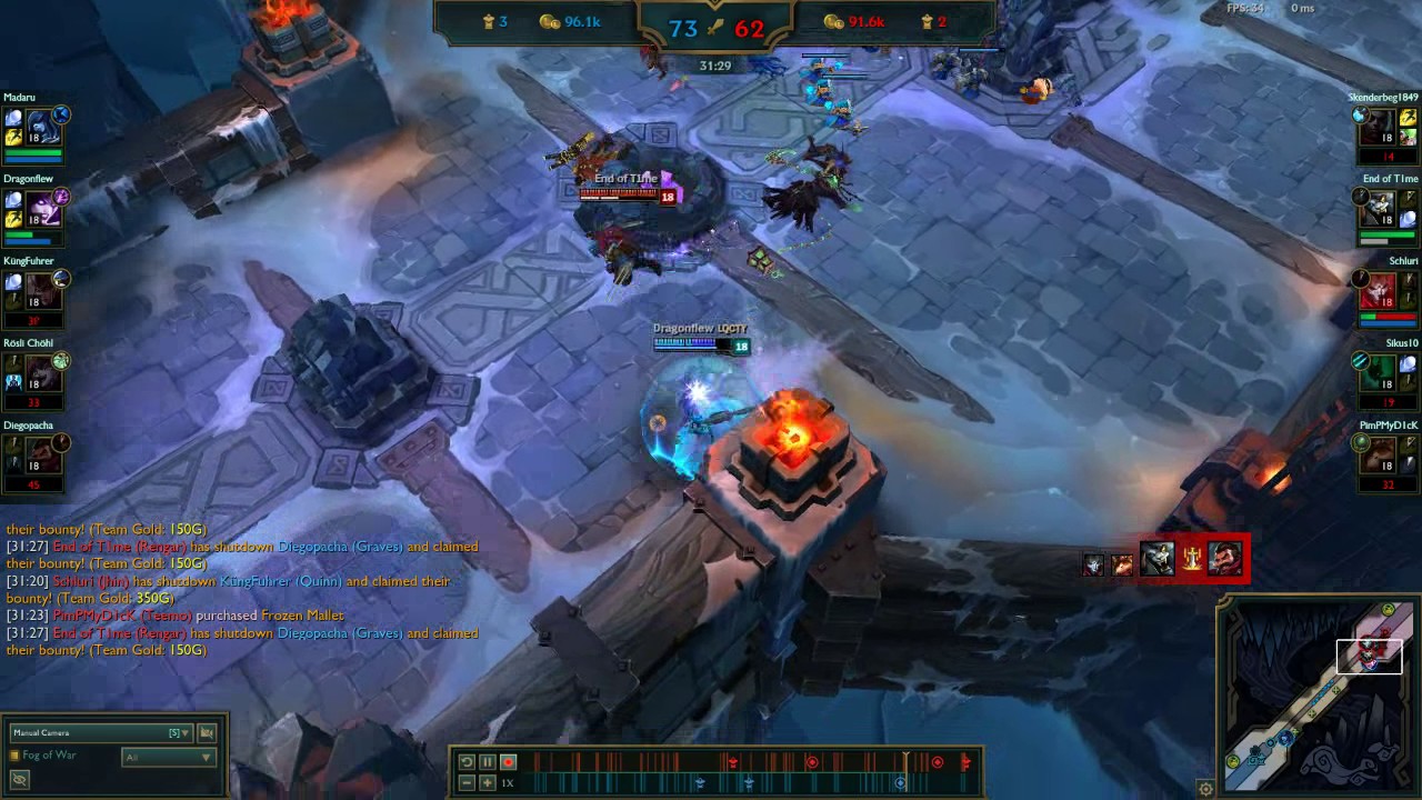 League of Legends | 1v2 100 HP Morgana Outplay