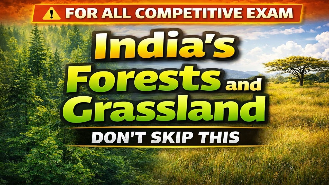 Indian Forests & Grasslands Explained Visually | Tropical, Deciduous, Thorny Montane | Grassland