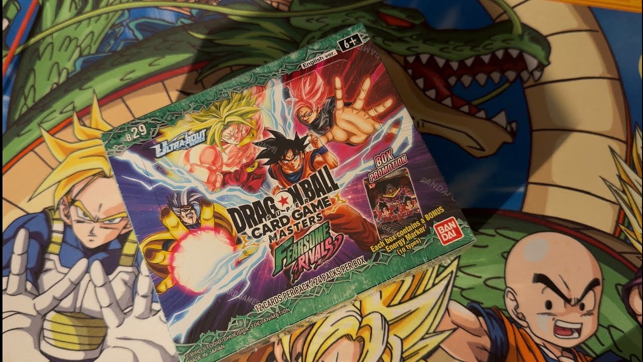 Unboxing Fearsome Rivals Booster box| Dragon Ball Super Card Game Masters