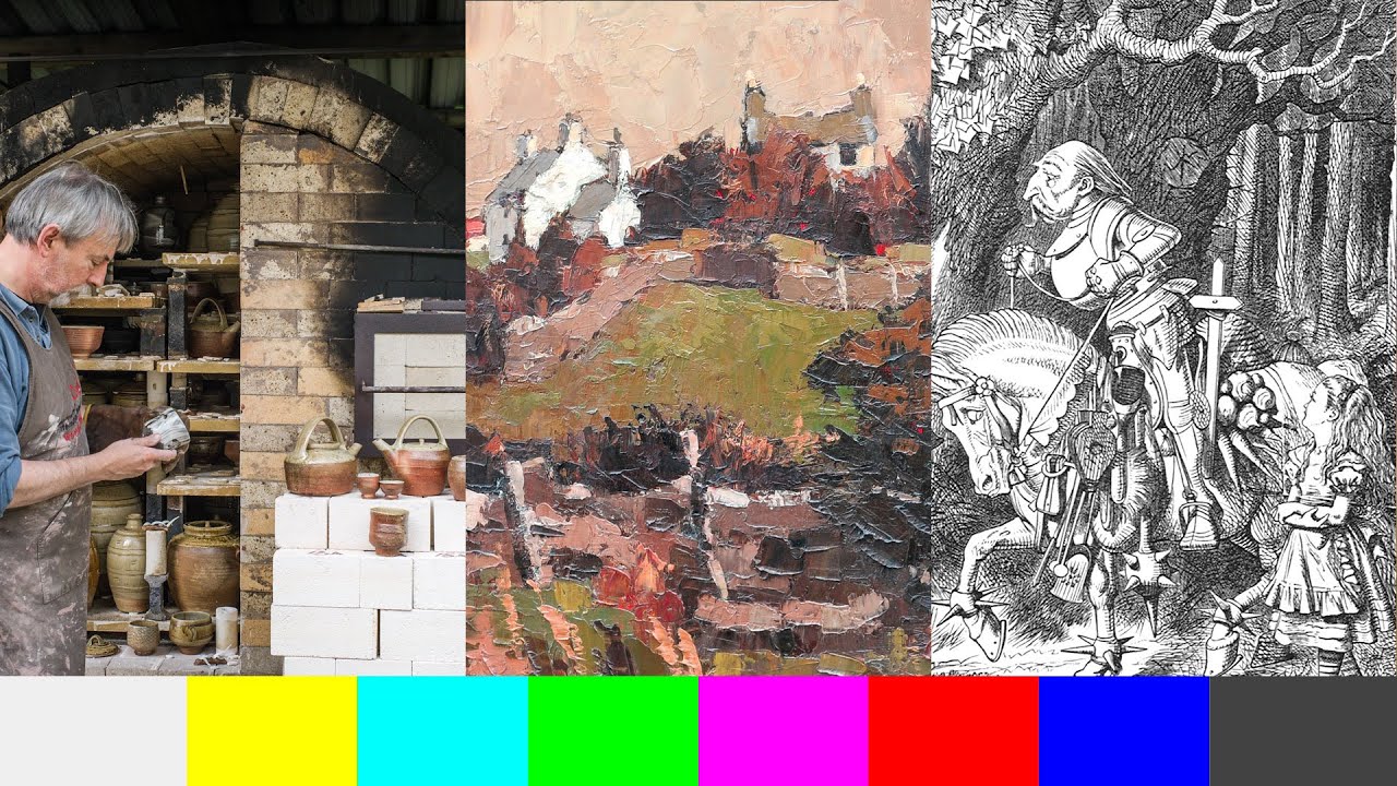 Alice in Wonderland, Robert Dawson paintings & Phil Rogers wood firing