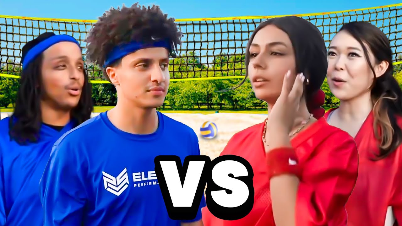 Ash Alk & Sabrina Play in Agent's Volleyball Tourney