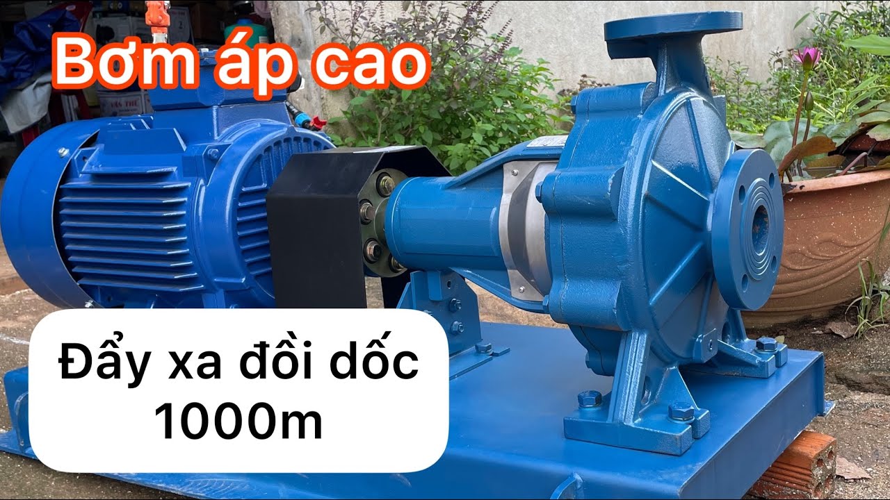 Bộ bơm rời trục, cánh đĩa áp cao, đẩy xa đồi dốc 1000m chuyên tưới cà phê