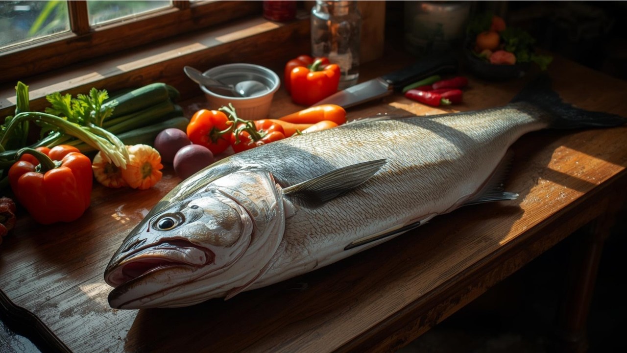 GAINT KING FISH CATCHING,CUTTING,COOKING&PLATING|FOODSTORIA