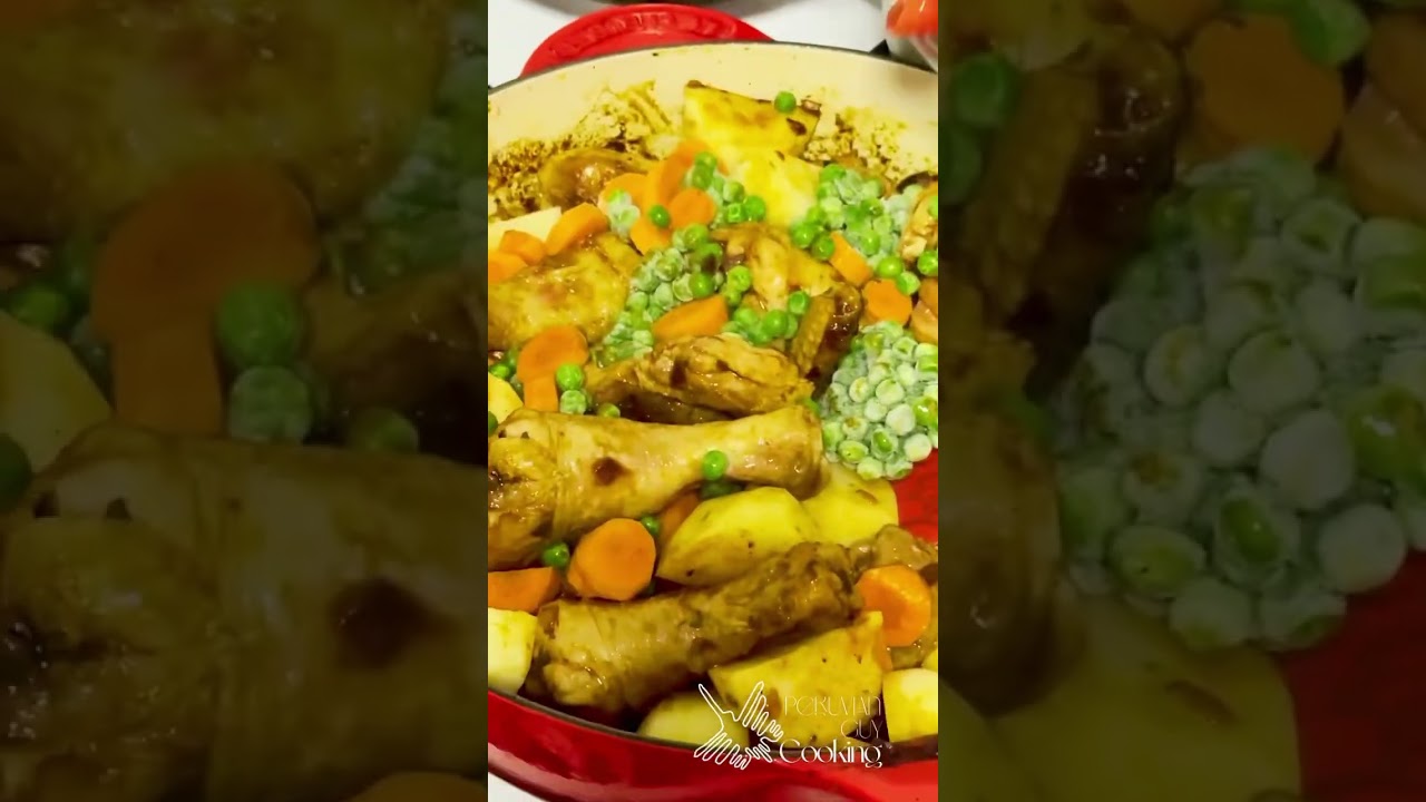 Estofado de pollo (Tomato panca hot pepper chicken stew) 