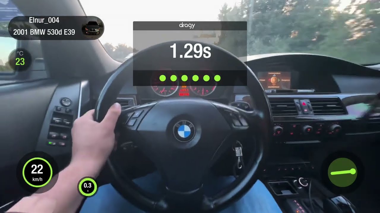 BMW E60 530D 3.0D AT RWD 2003 STAGE-1. 0-100 ACCELERATION 