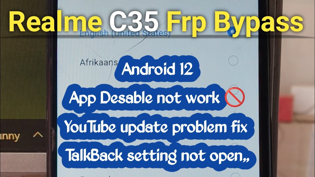 Realme C35 (RMX3511) FRP Bypass Android 13/12 New Method | Youtube Update Problem Solved