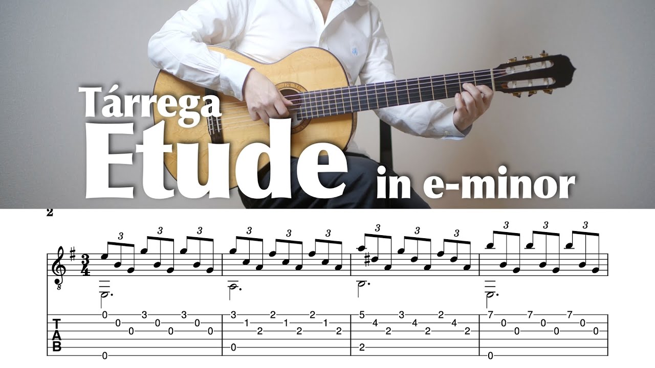 Francisco T&aacute;rrega - Etude in e-minor | TAB