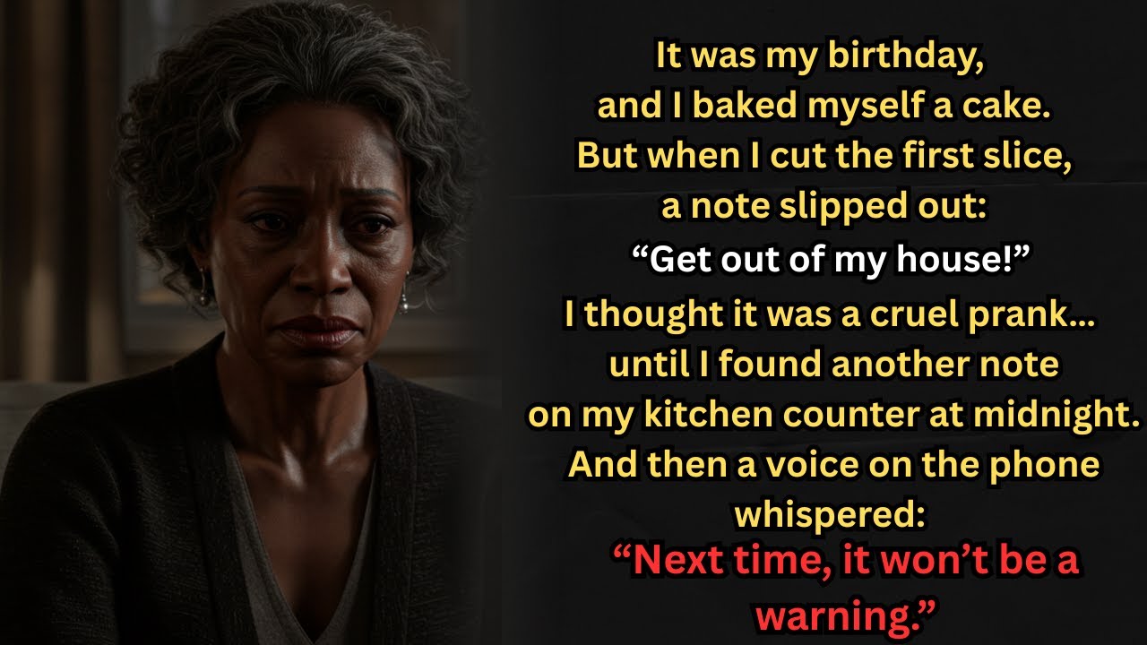 I baked a cake for my birthday—inside was a note “Get out of my house!"