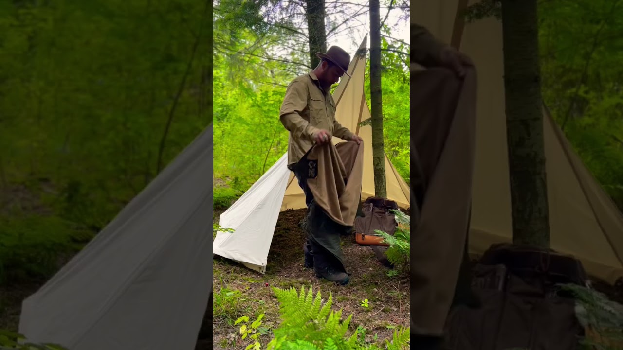 Do you like this Finnish Loue #finnishloue #loue #canvastent #tentcamping #bushcraftgear #asmr #fyp