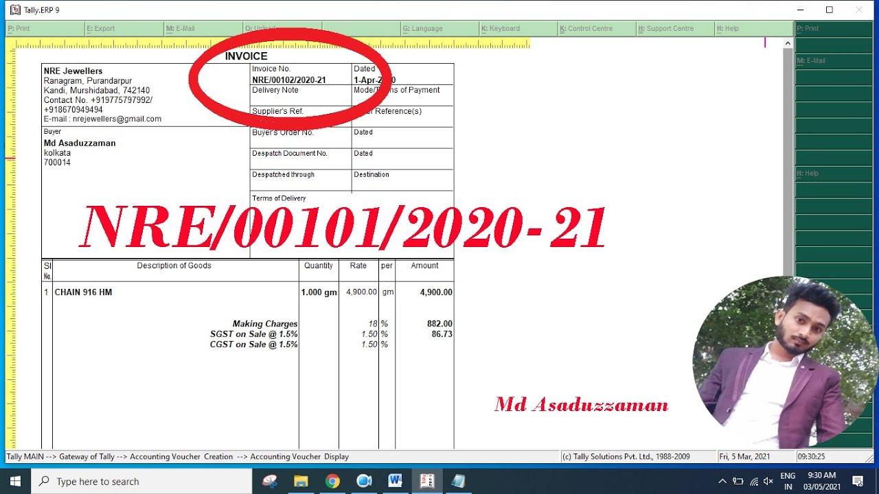 How to set PREFIX and SUFFIX in Invoices  - Tally ERP9 || How to set Invoices Number in Tally ERP9