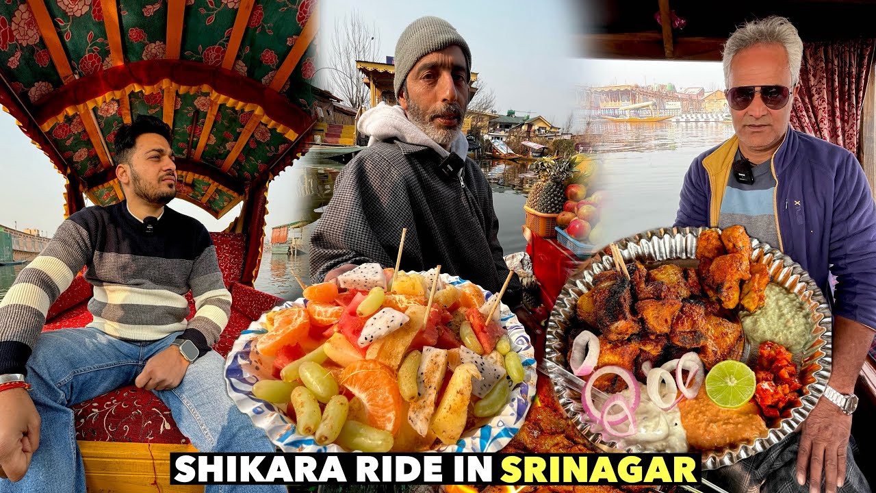 SHIKARA RIDE IN SRINAGAR | VIRAL FLOATING FOOD IN SRINAGAR | EXPLORING STREET FOOD | KASHMIR TOURISM