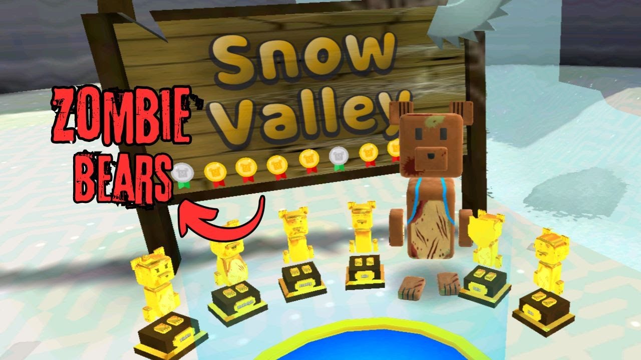 Super Bear Adventure Zombie Mode - Save All Zombie Bears in Snow Valley