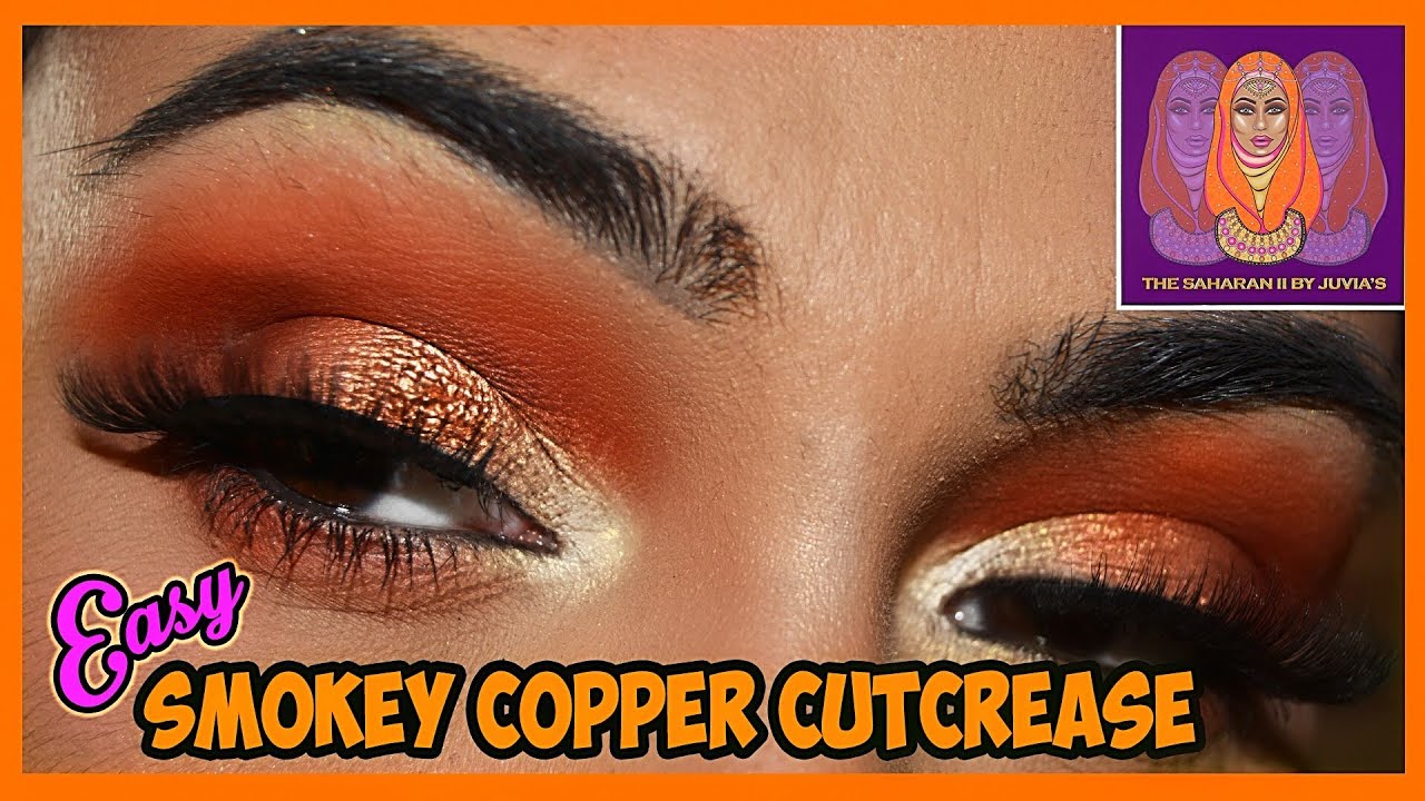 Easy Copper Cut Crease Tutorial - Juvias Saharan II Palette