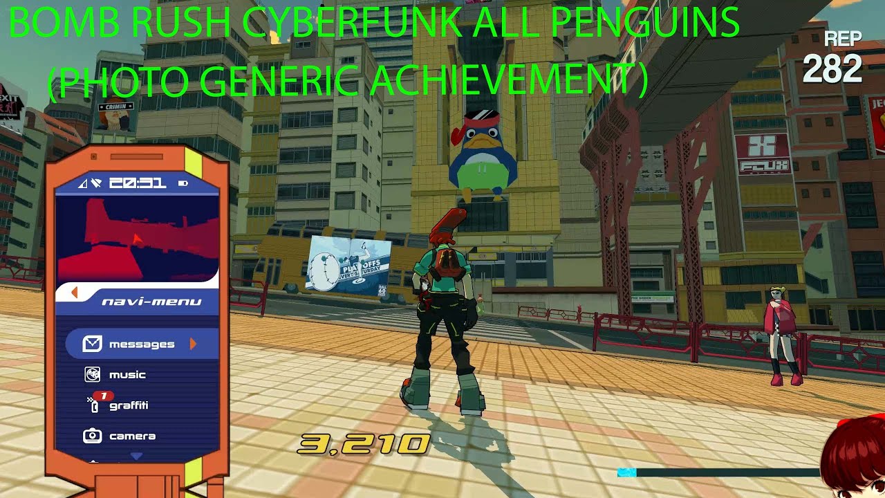 Bomb Rush Cyberfunk all Penguin locations. (Photo Generic Achievement)