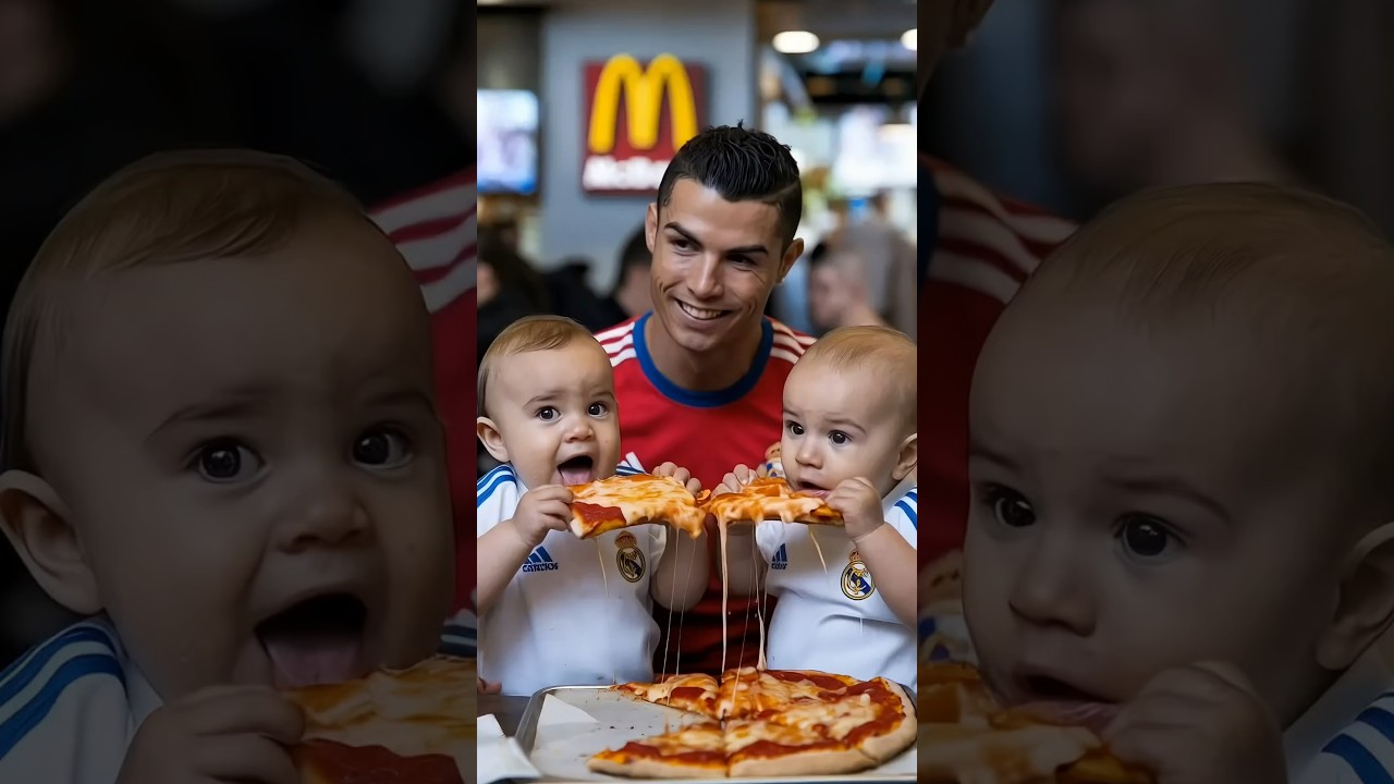 Ronaldo and his child in gym ✨ I #shorts #football #cr7