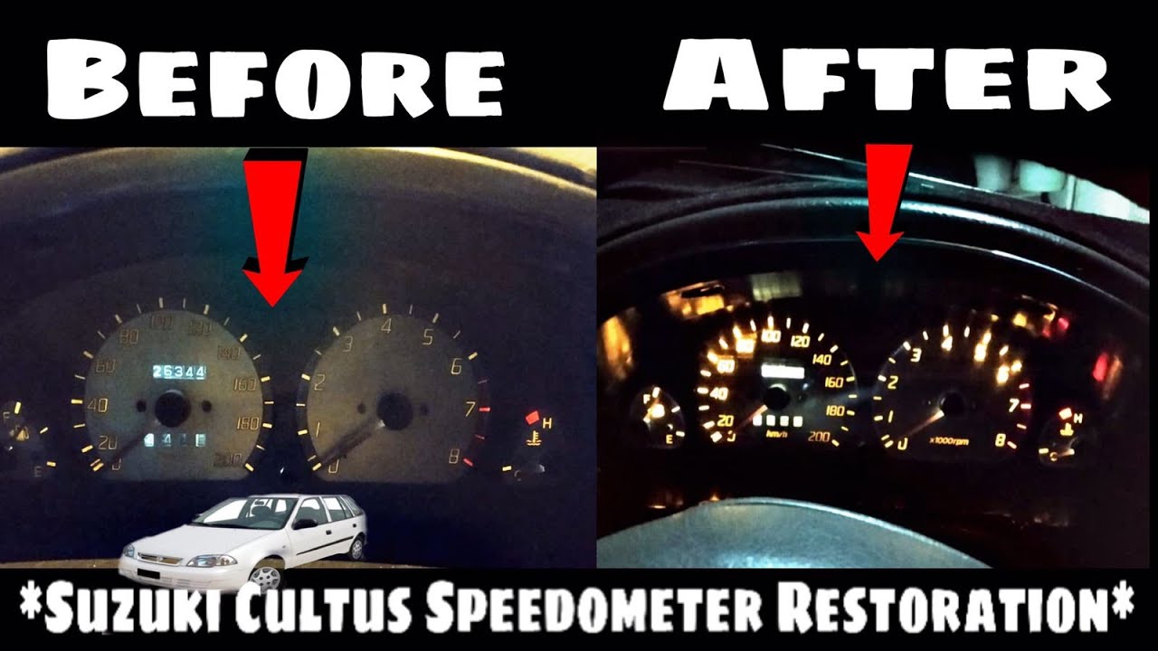 How to replace led bulbs of speedometer - Suzuki Cultus speedometer restoration