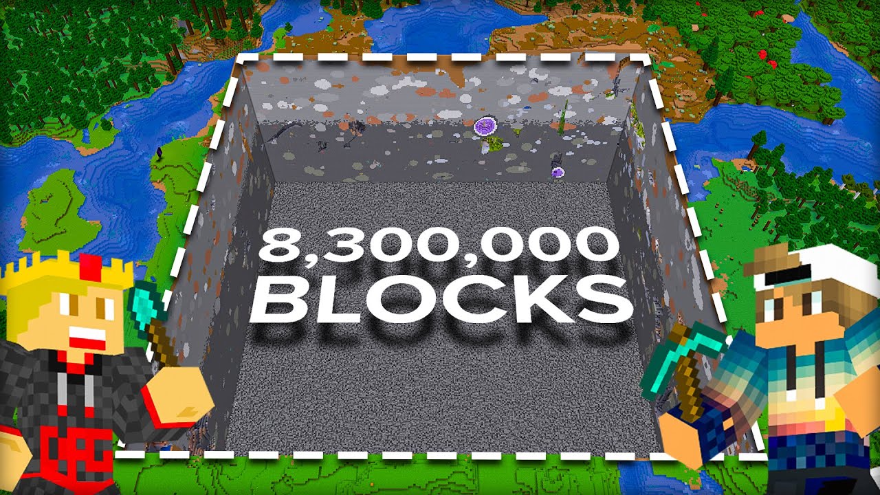 We Spent 47 Hours Digging A Perimeter In Minecraft Survival