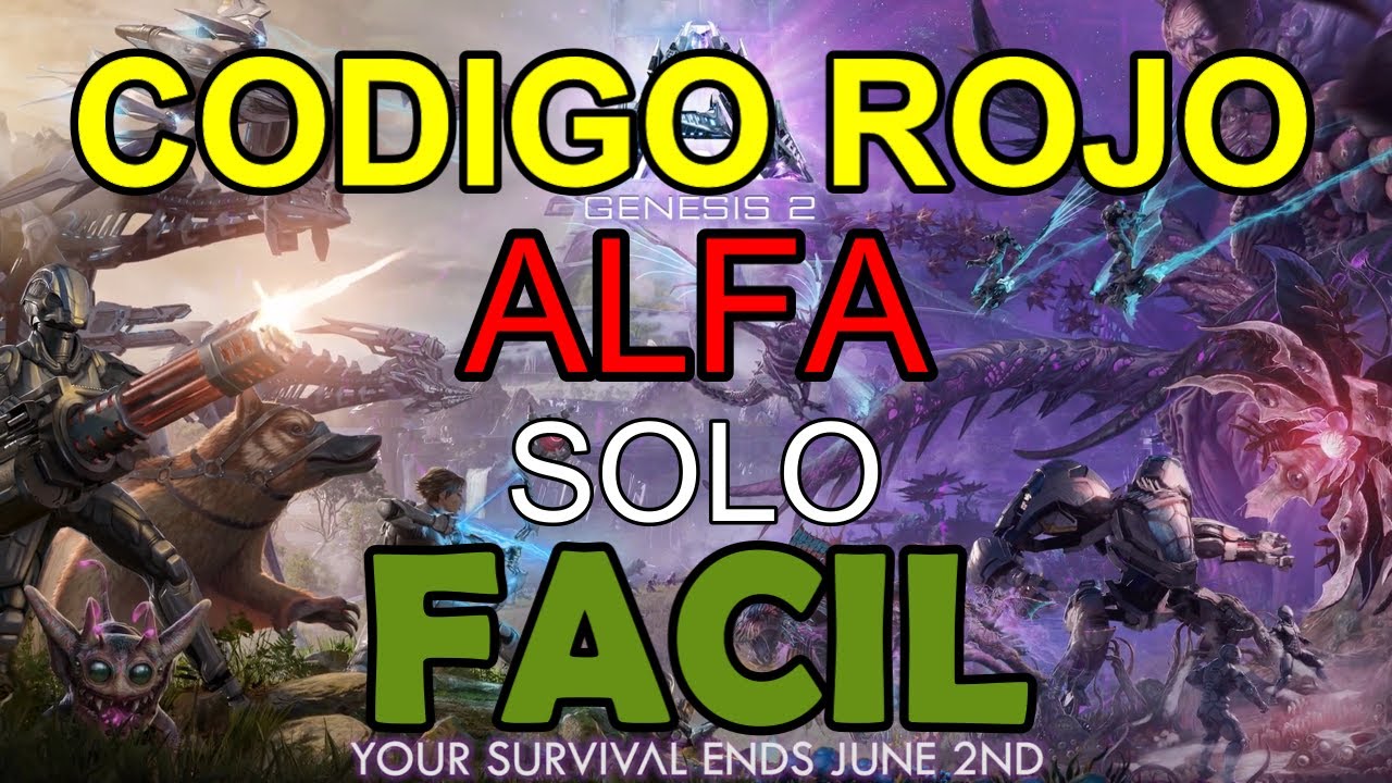ARK GENESIS PART 2 MISION CODIGO ROJO EN ALFA SOLO FACIL - GUIA - TUTORIAL