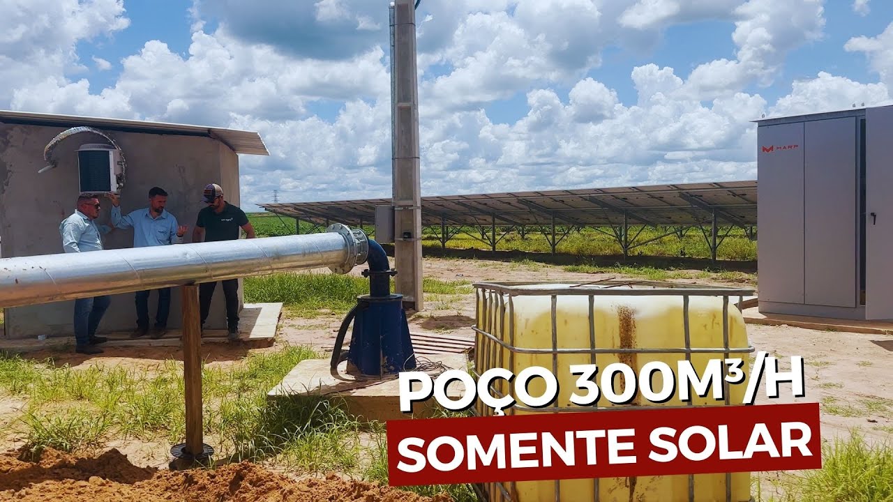 POÇO 300M³/H E 125CV SOMENTE COM ENERGIA SOLAR PARA PISCINÃO DE PIVÔ CENTRAL