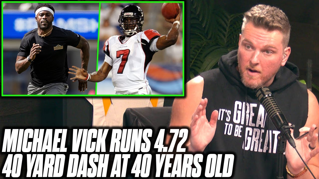 Pat McAfee Reacts To Michael Vick Running A 4.72 40 Yard At 40 YEARS OLD