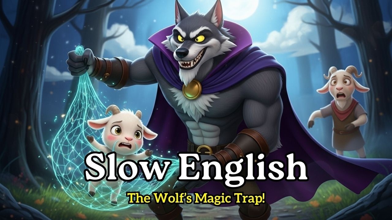🔥 The Wolf’s Magic Trap! 😱 Will Goat Mom Save Her Baby? | A2 Slow English Story