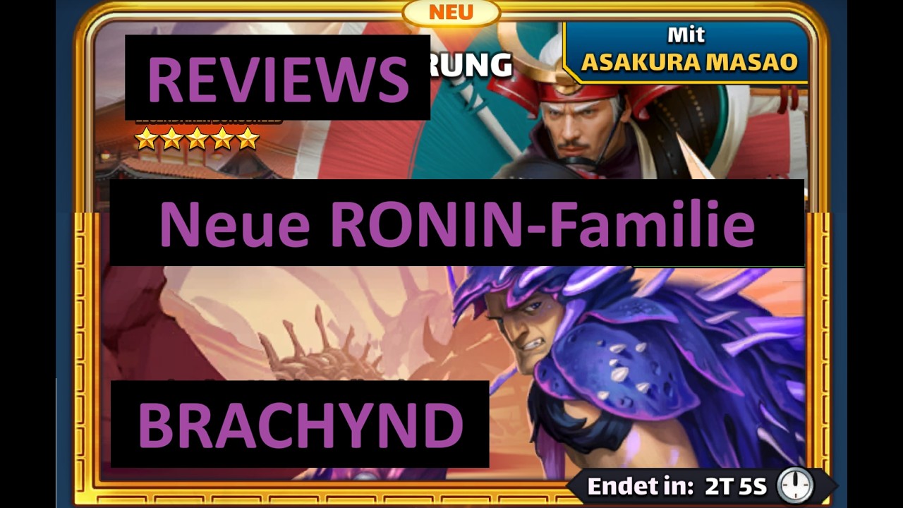 Neue RONIN-Ninjas, BRACHYND und das Balance Update