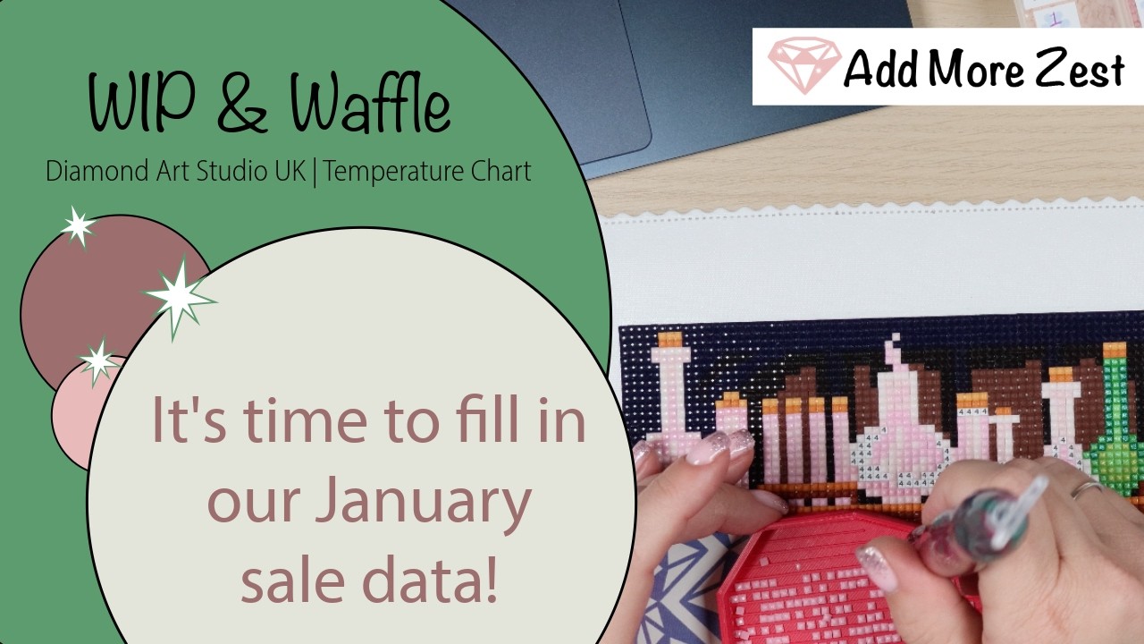 January 2026 'Temperature' Chart by Diamond Art Studio UK WIP & Waffle/Chat | Diamond Painting