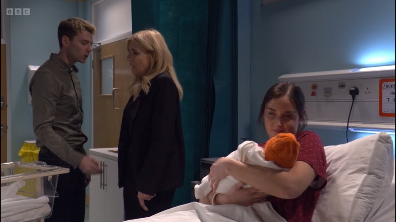 Eastenders Lauren and Peter officially name their baby jimmy as Peter wants Cindy to go scene