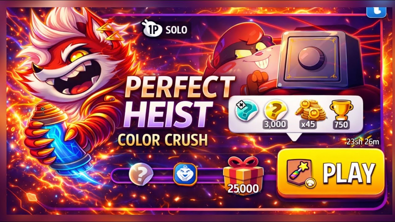 Color crush solo challenge|perfect heist|match masters