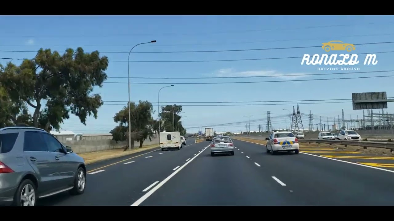Driving N1 To Cape Town, Sea Point, From Brackenfell, South Africa