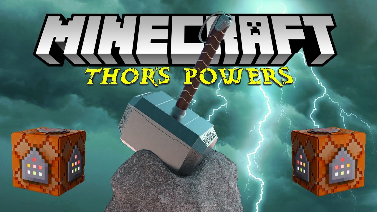 Mjolnir in Minecraft: Thor's Command Block Super Powers