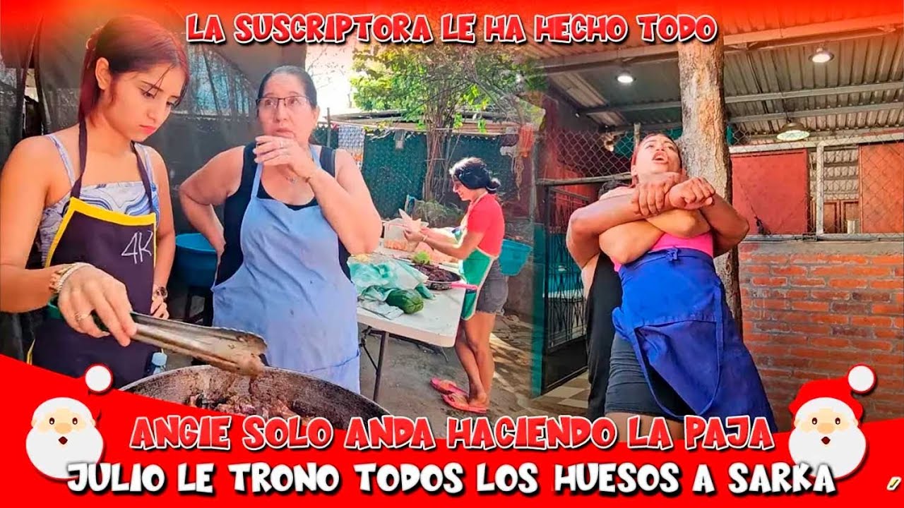 Angie solo nos vio y se fue a poner para decir que ella esta cocinando. A Sarka le trono todo 😂😂