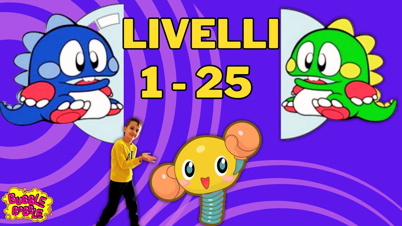 Bubble Bobble – Livelli 1 -25  Gameplay ITA👾 | Game&Go Classic