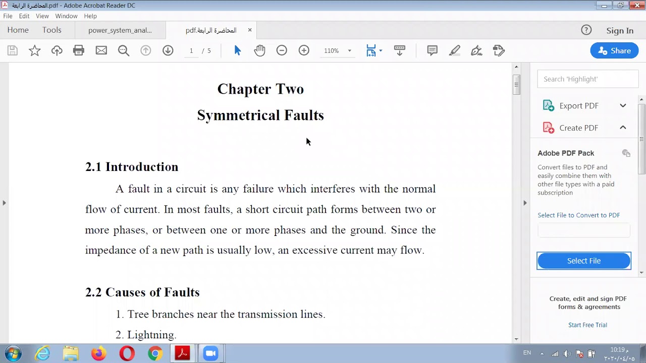 Lecture 5 (Part 1): Symmetrical Faults