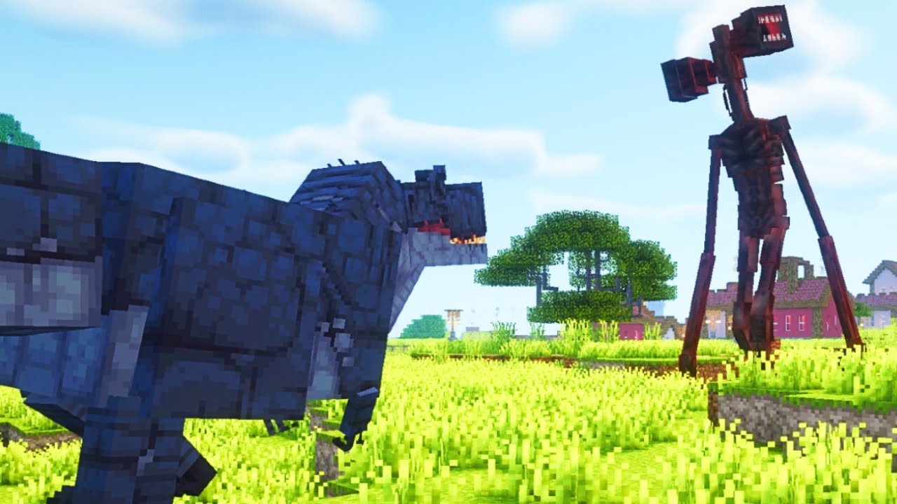 Minecraft T-REX DESTROYS Horror Mods