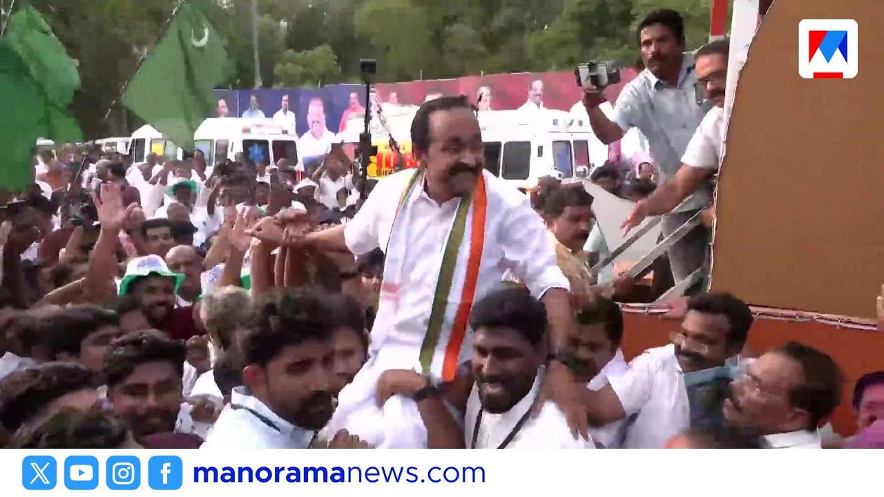 പുതുയുഗ യാത്രയ്ക്ക് ആവേശോജ്ജ്വല സമാപനം.; പിണക്കം മാറ്റിവെച്ചെത്തിയ ശശി തരൂരിന് പ്രത്യേക പരിഗണന