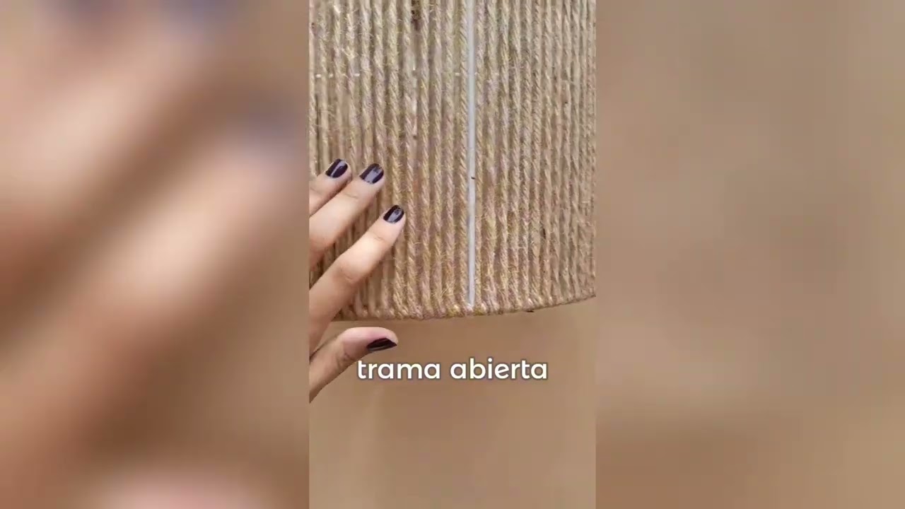 L&aacute;mparas tejidas en hilo de yute natural