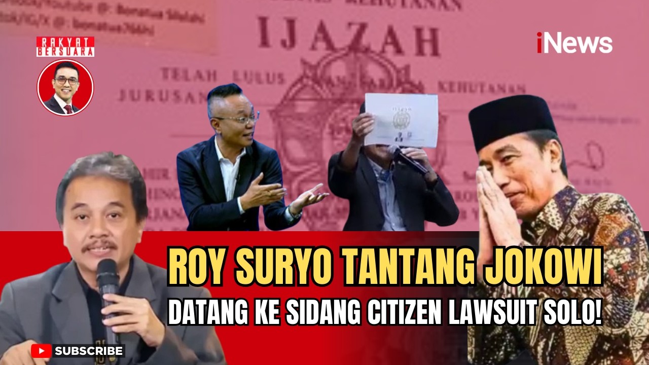 HEBOH! Roy Suryo Kembali Tantang Jokowi Hadir di Sidang Citizen Lawsuit di Solo | Rakyat Bersuara