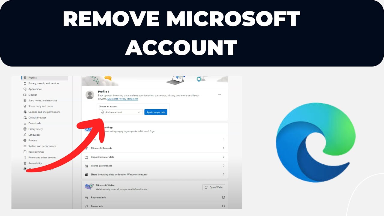 How to Remove Microsoft Account From Edge Browser