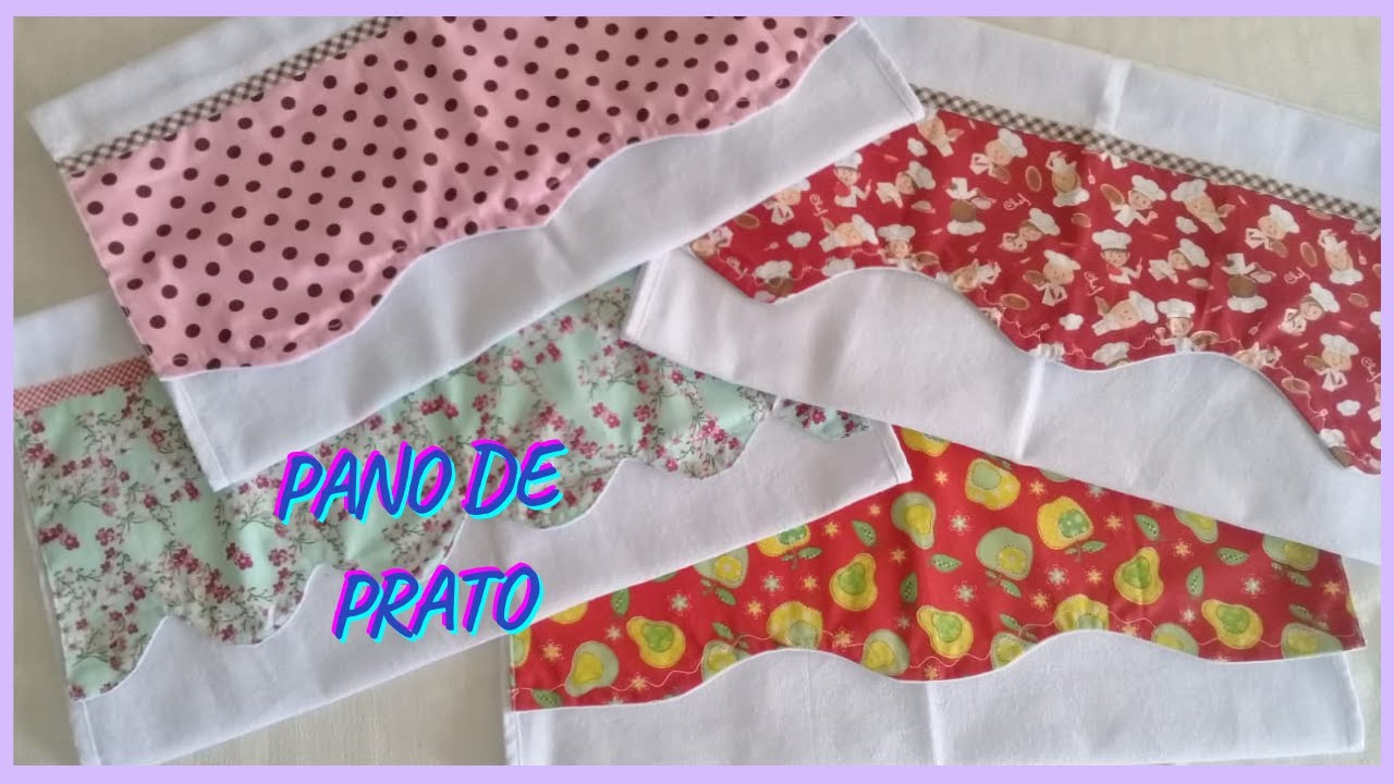 Como fazer pano de prato com barrado diferente